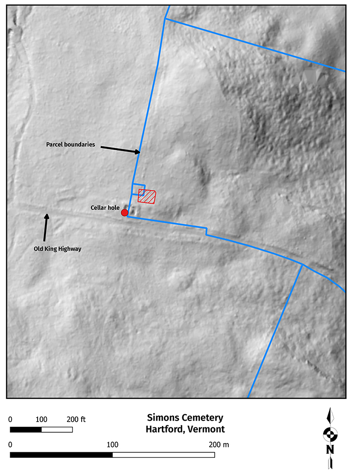 Simons Cemetery Map